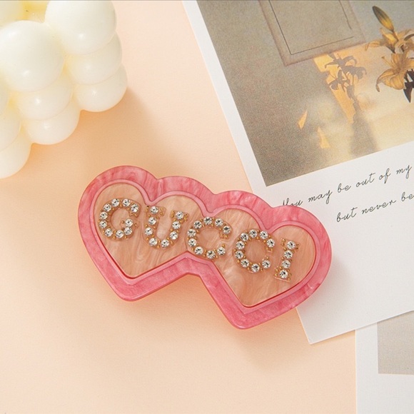 Gucci Double Heart Hair Clip - Picture 1 of 4
